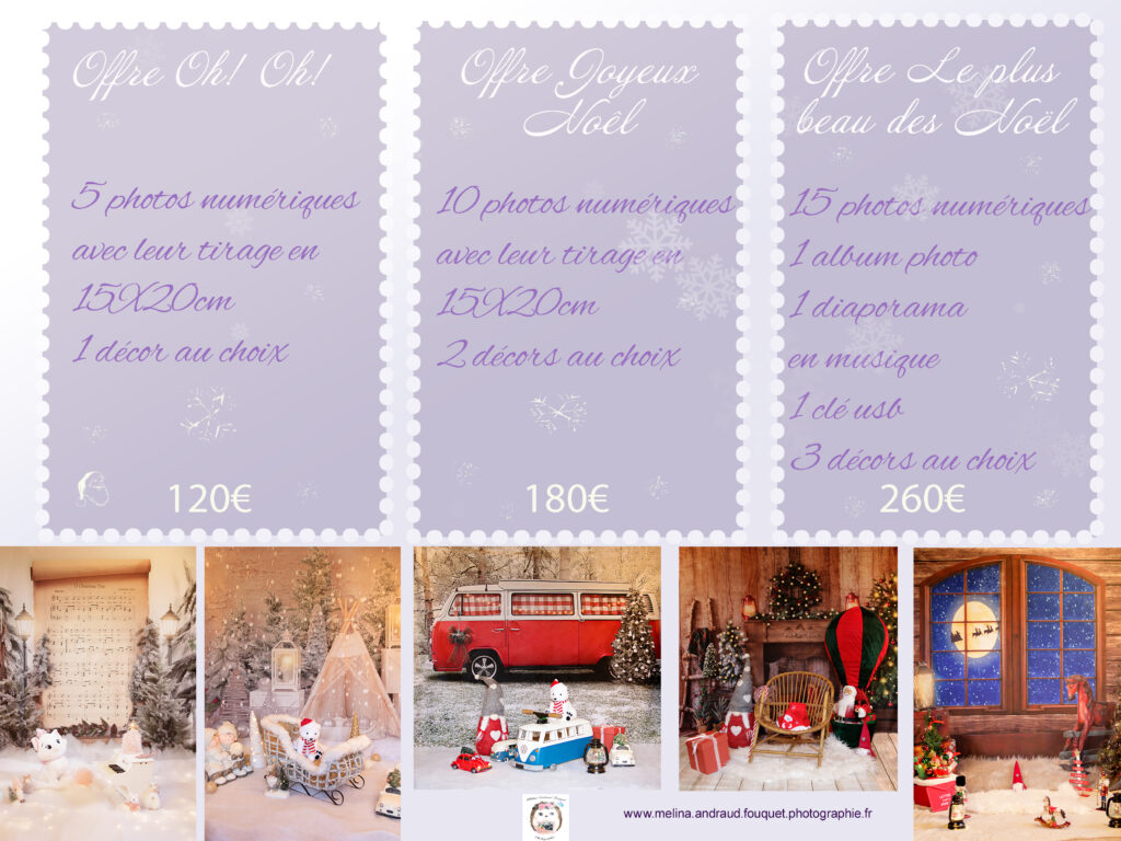 forfait shooting de Noël